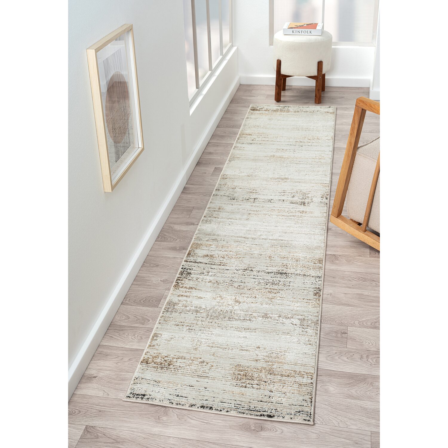 LR HOME Willow Stripe Indoor Rectangular Runner