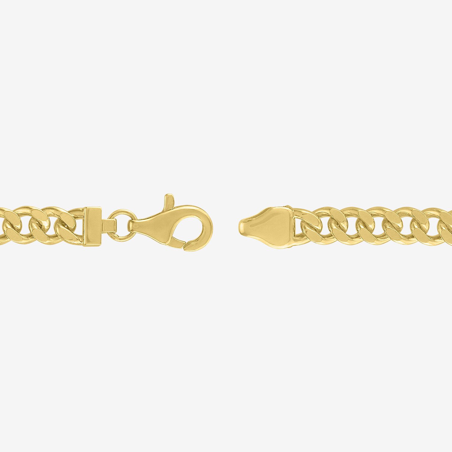 Bold Addiction Unisex Adult 14K Gold Over Brass 7.5 Inch Solid Curb Chain Bracelet