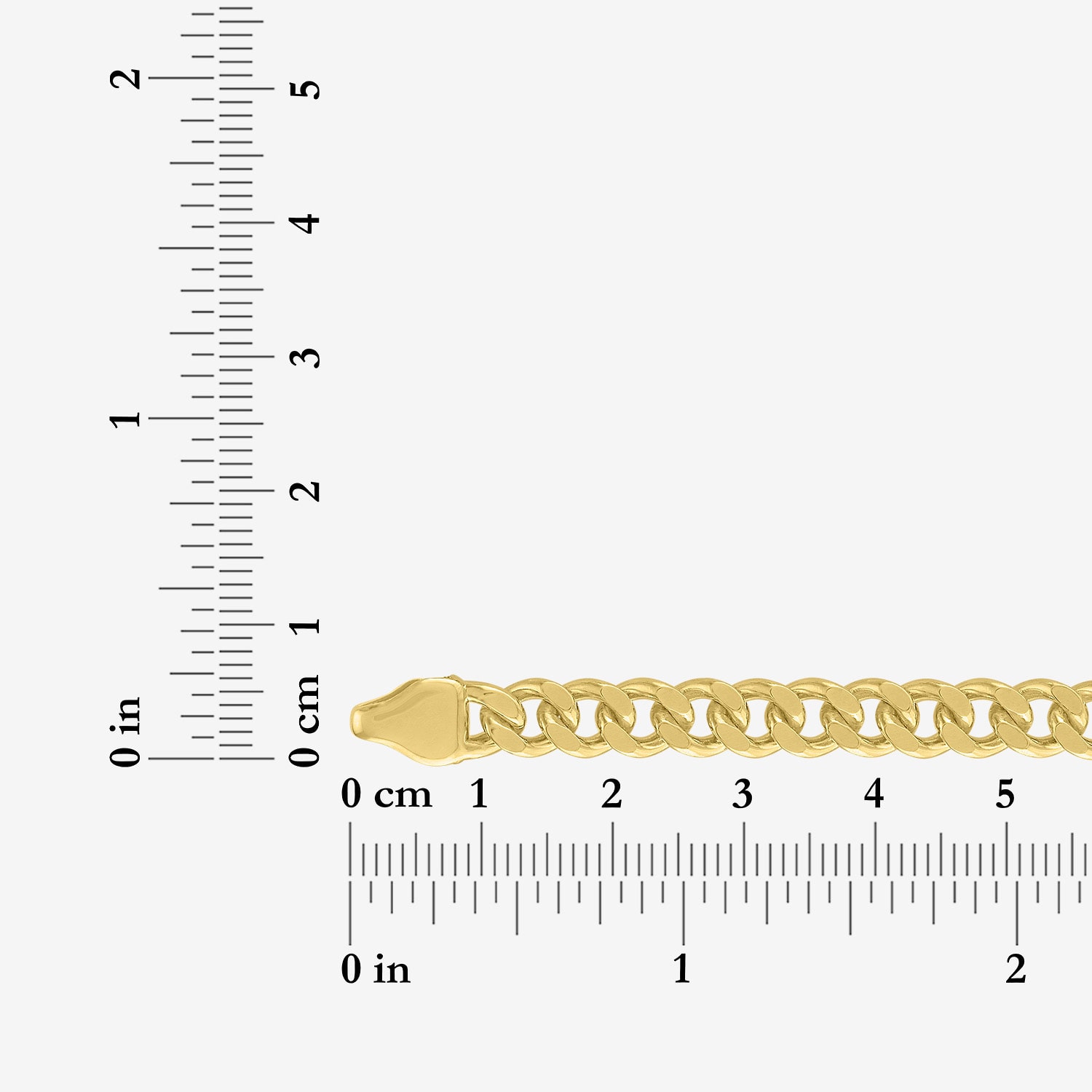 Bold Addiction Unisex Adult 14K Gold Over Brass 7.5 Inch Solid Curb Chain Bracelet