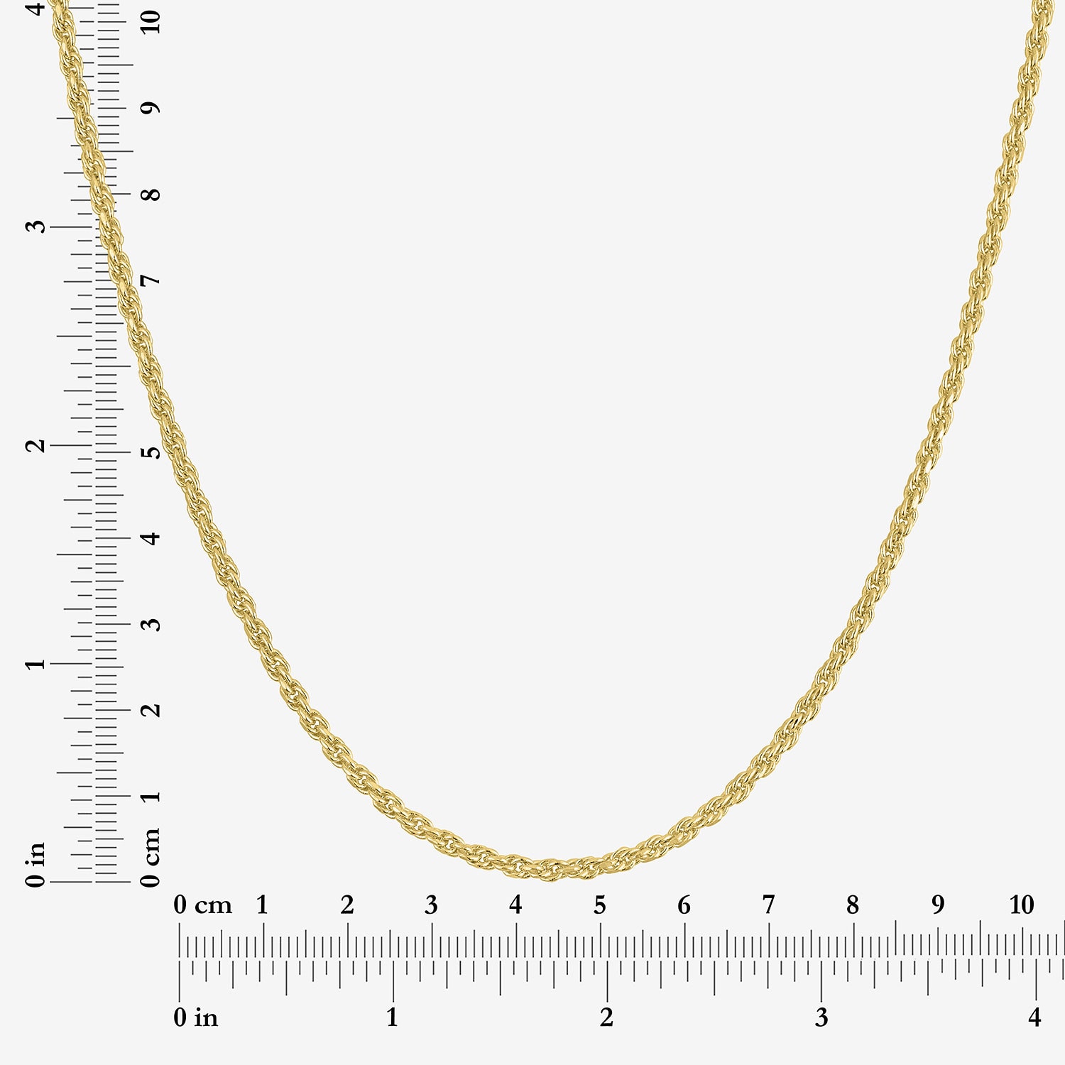 Bold Addiction Womens 14K Gold Over Brass 18 Inch Rope Chain Necklace