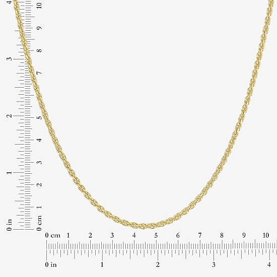 Bold Addiction Womens 14K Gold Over Brass 18 Inch Rope Chain Necklace