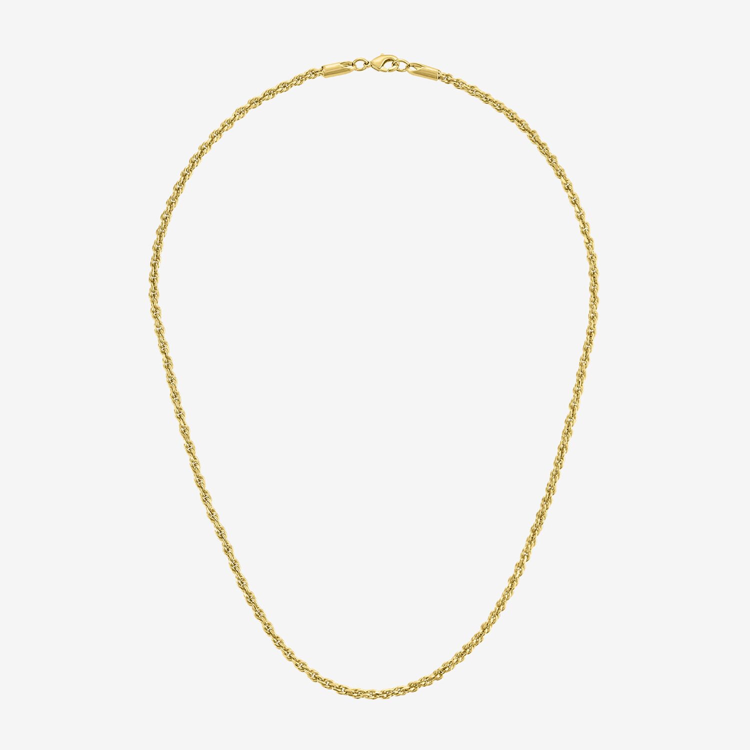 Bold Addiction Womens 14K Gold Over Brass 18 Inch Rope Chain Necklace