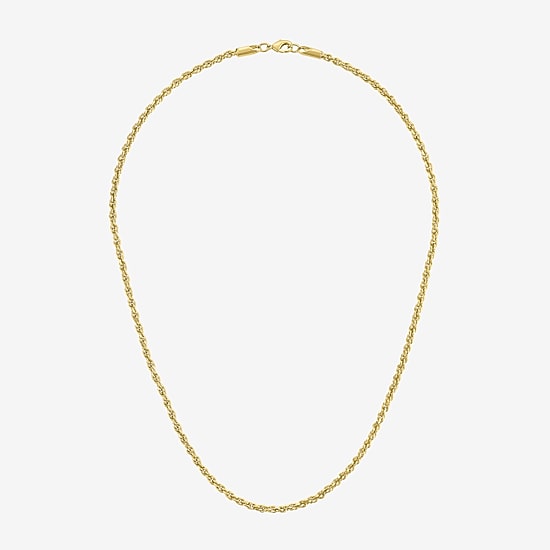 Bold Addiction Womens 14K Gold Over Brass 18 Inch Rope Chain Necklace