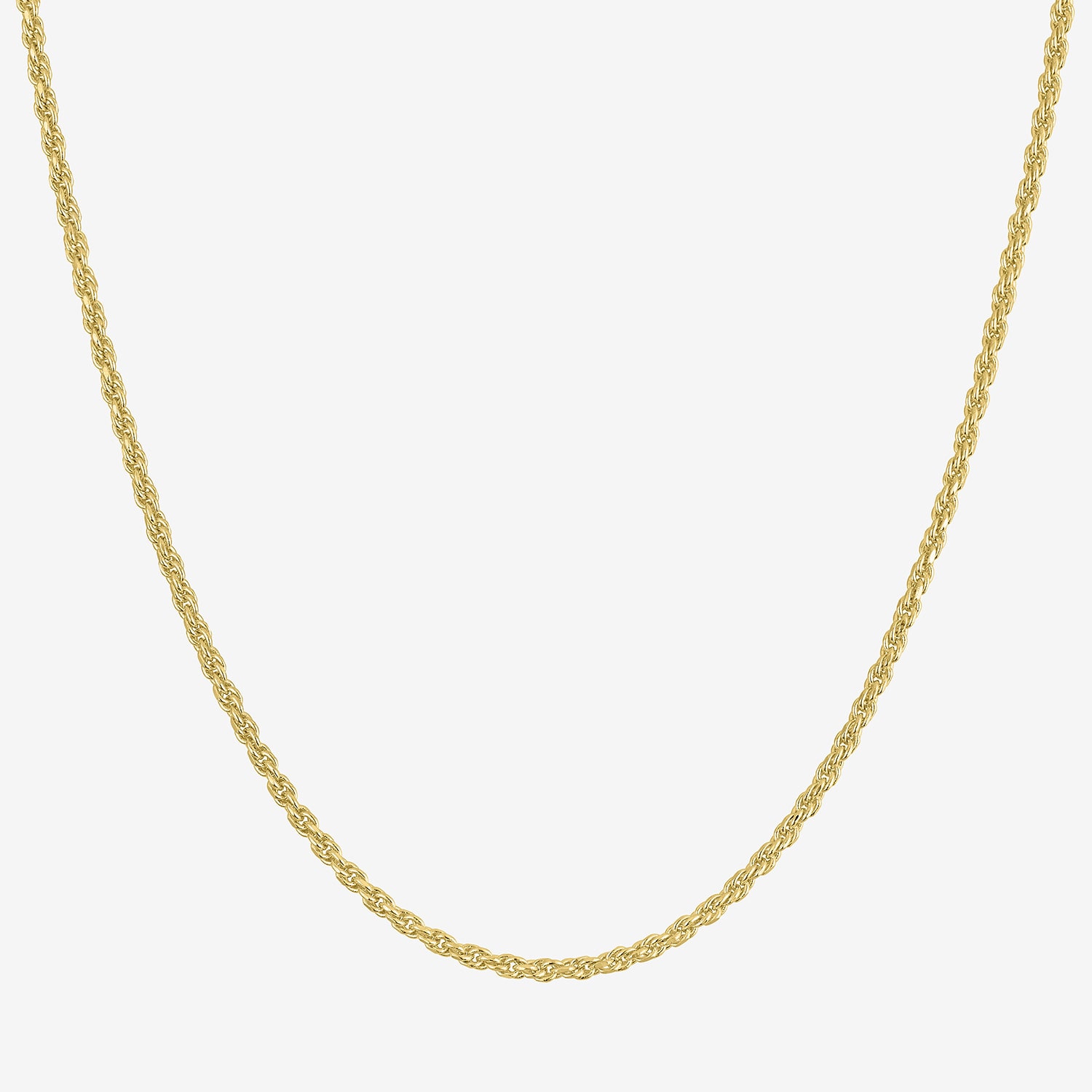 Bold Addiction Womens 14K Gold Over Brass 18 Inch Rope Chain Necklace