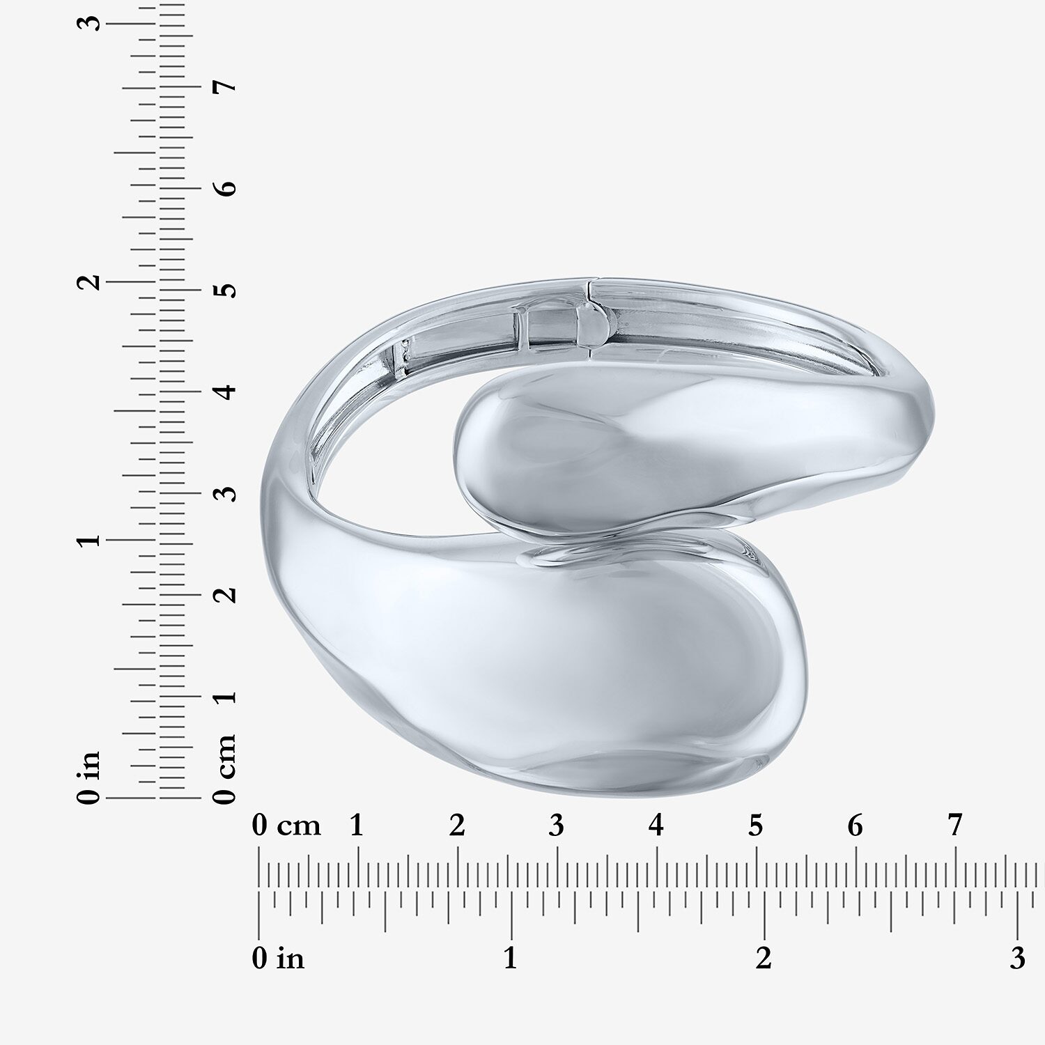 Bold Addiction Womens Pure Silver Over Brass Bangle Bracelet