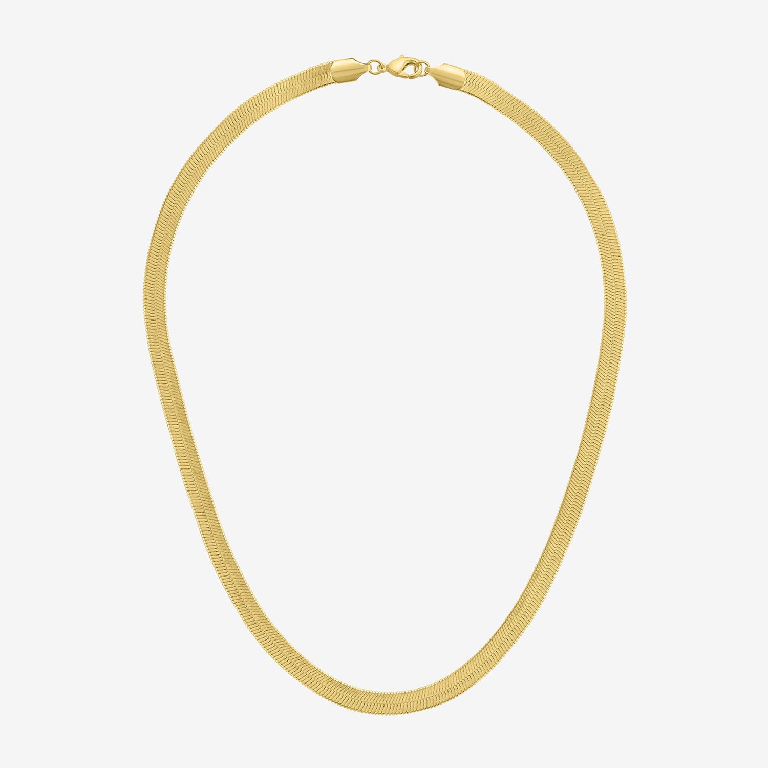 Bold Addiction Unisex Adult 14K Gold Over Brass 18 Inch Herringbone Chain Necklace