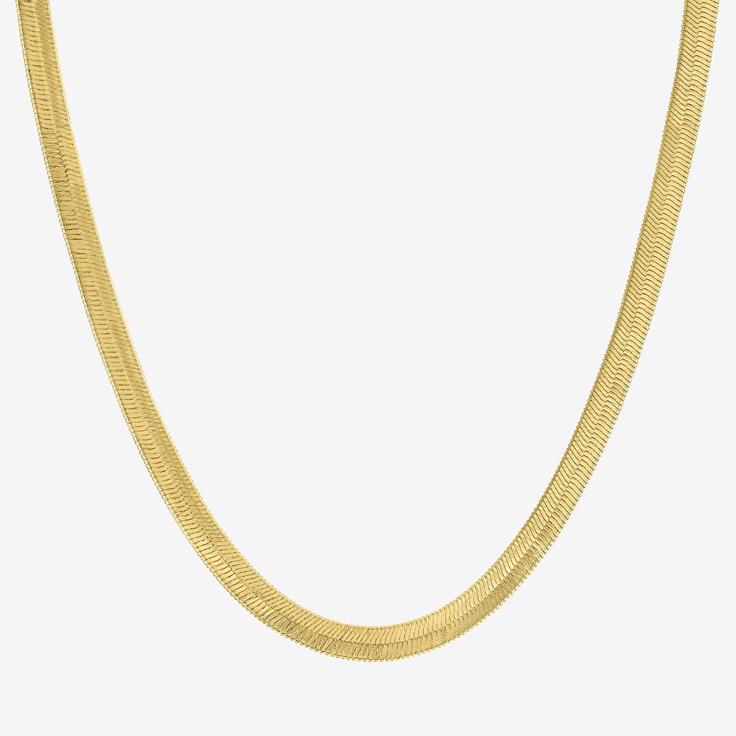 Bold Addiction Unisex Adult 14K Gold Over Brass 18 Inch Herringbone Chain Necklace
