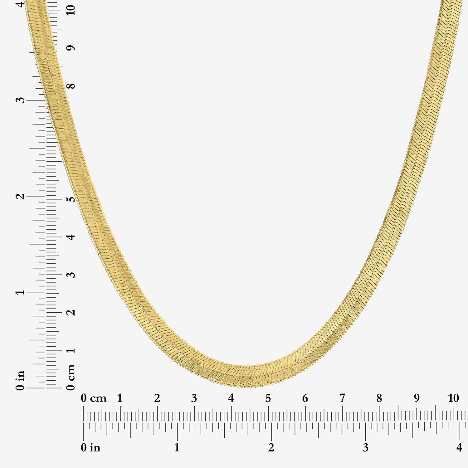 Bold Addiction Unisex Adult 14K Gold Over Brass 18 Inch Herringbone Chain Necklace