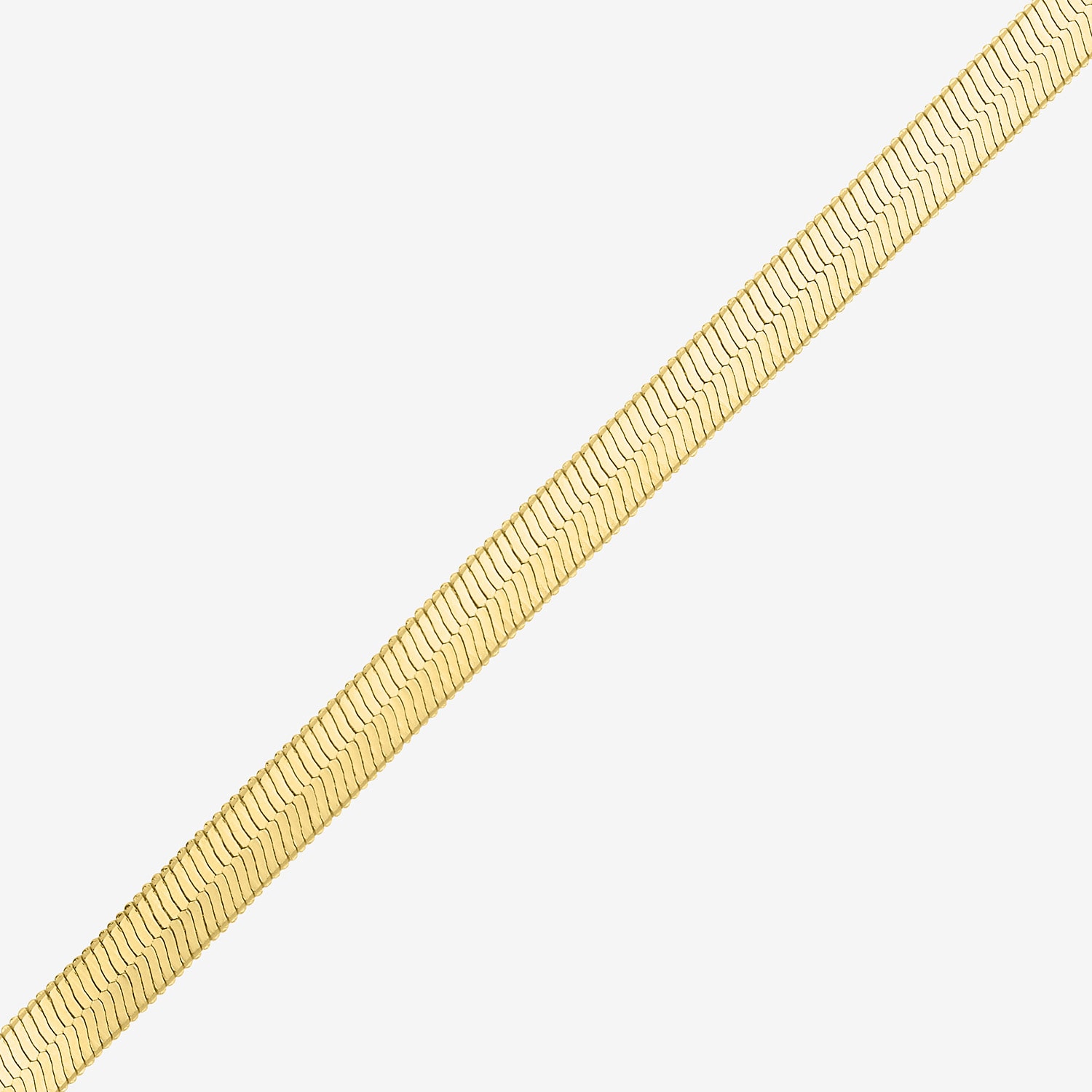 Bold Addiction Unisex Adult 14K Gold Over Brass 18 Inch Herringbone Chain Necklace