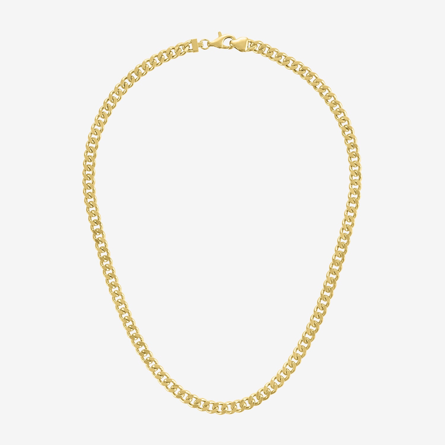 Bold Addiction Unisex Adult 14K Gold Over Brass 18 Inch Curb Chain Necklace