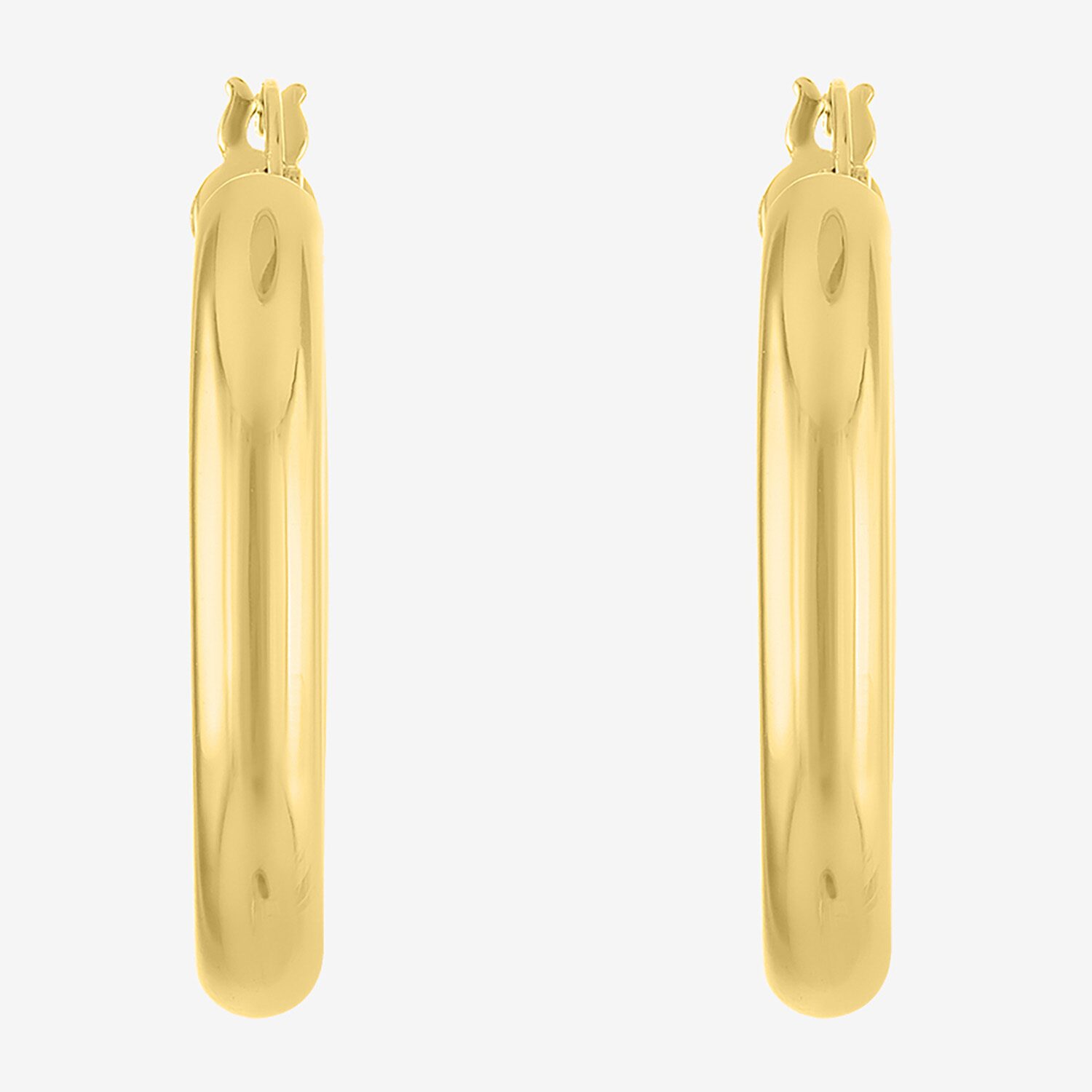 Bold Addiction Womens 14K Gold Over Brass 30mm Hoop Earrings