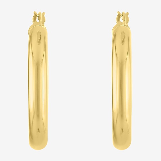 Bold Addiction Womens 14K Gold Over Brass 30mm Hoop Earrings