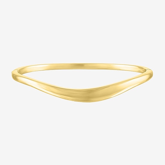 Bold Addiction Womens 14K Gold Over Brass Bangle Bracelet