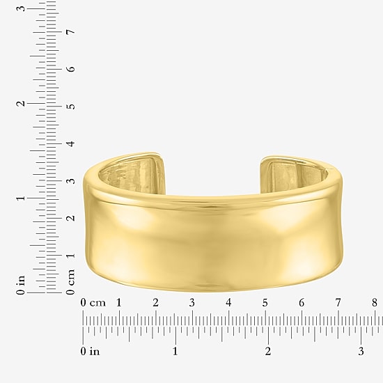 Bold Addiction Womens 14K Gold Over Brass Bangle Bracelet