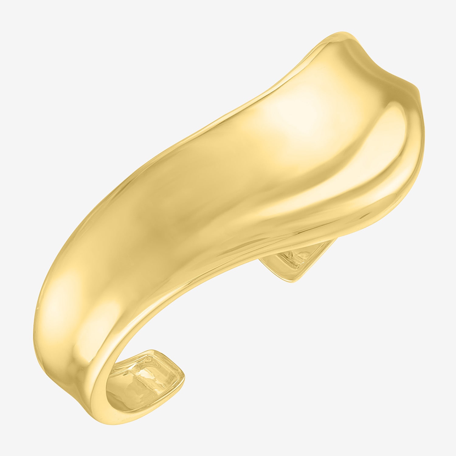 Bold Addiction Womens 14K Gold Over Brass Bangle Bracelet
