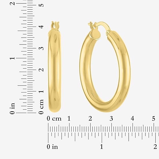 Bold Addiction Womens 14K Gold Over Brass 30mm Hoop Earrings