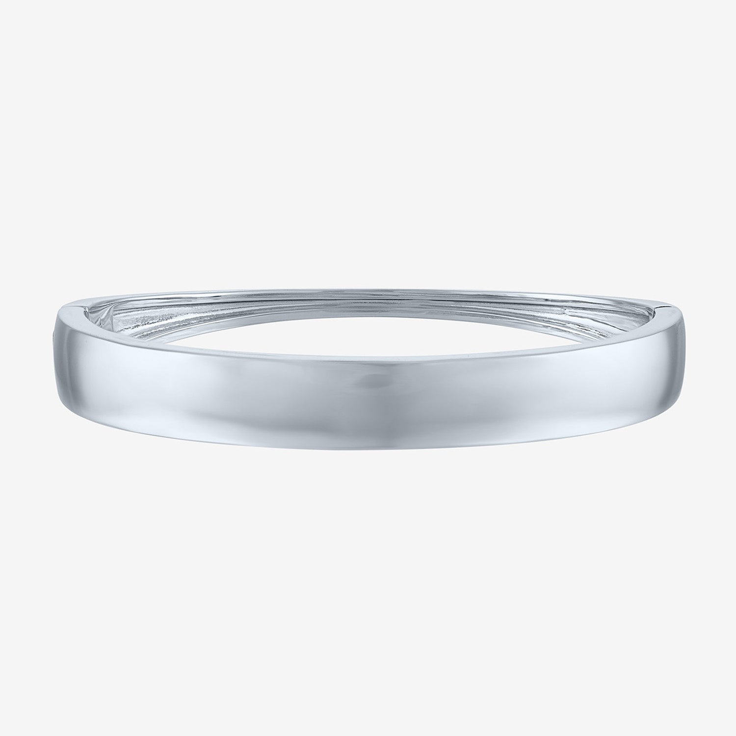 Bold Addiction Womens Pure Silver Over Brass Bangle Bracelet