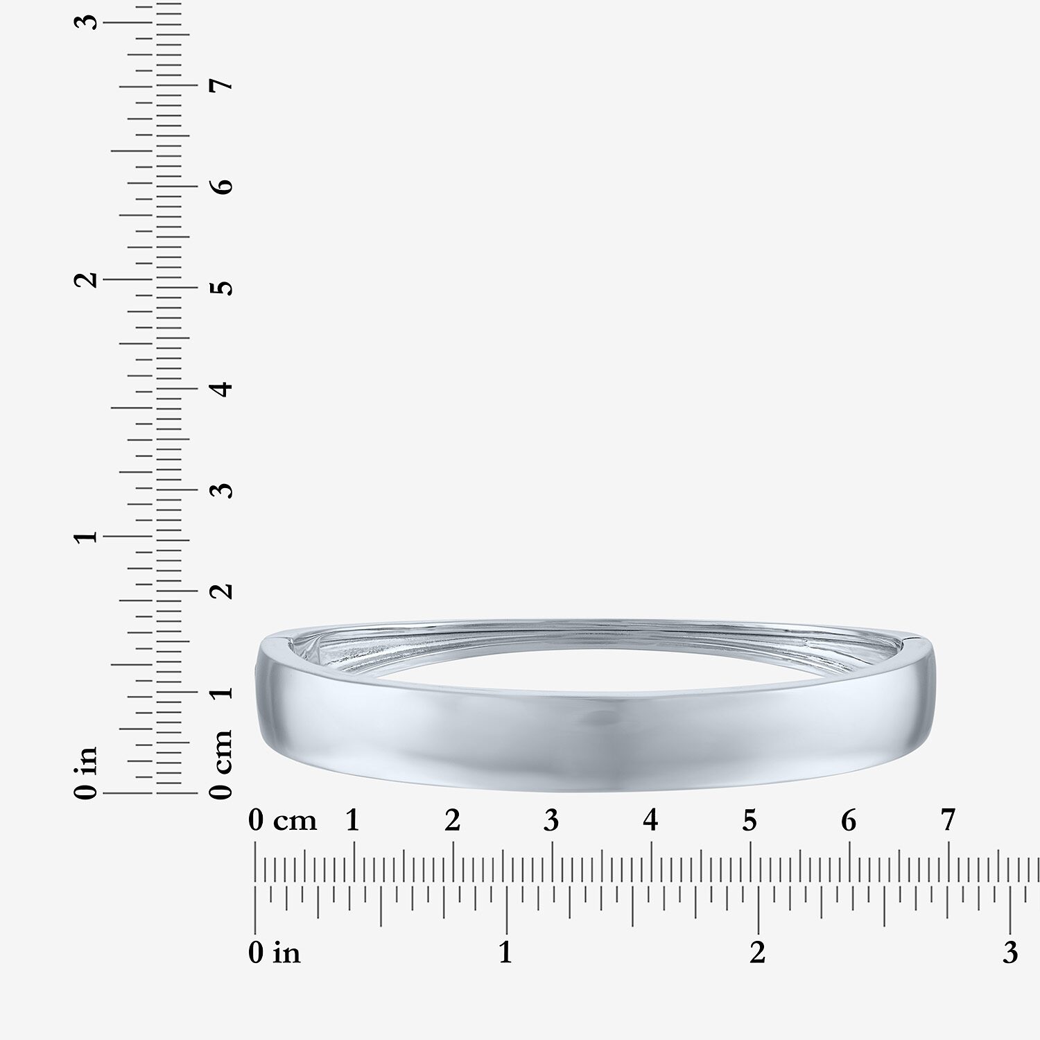 Bold Addiction Womens Pure Silver Over Brass Bangle Bracelet