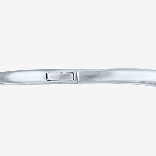 Bold Addiction Womens Pure Silver Over Brass Bangle Bracelet