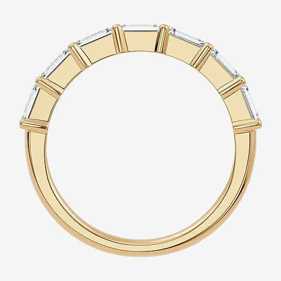 Signature By Modern Bride (F-G / Vs2-Si1) Womens 1 CT. T.W. Lab Grown White Diamond 10K Gold Wedding Band