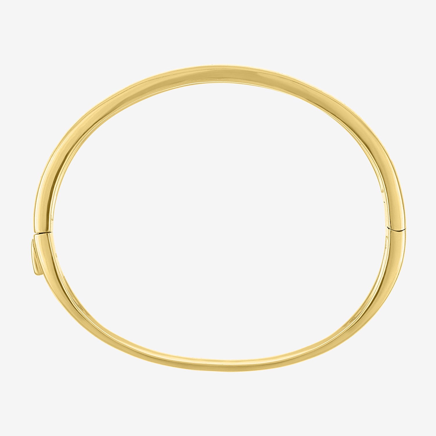 Bold Addiction Womens Lab Created White Sapphire 14K Gold Over Brass Bangle Bracelet