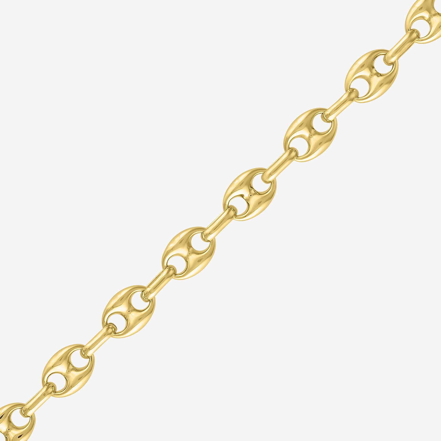 Bold Addiction Womens 14K Gold Over Brass 7.5 Inch Hollow Chain Bracelet