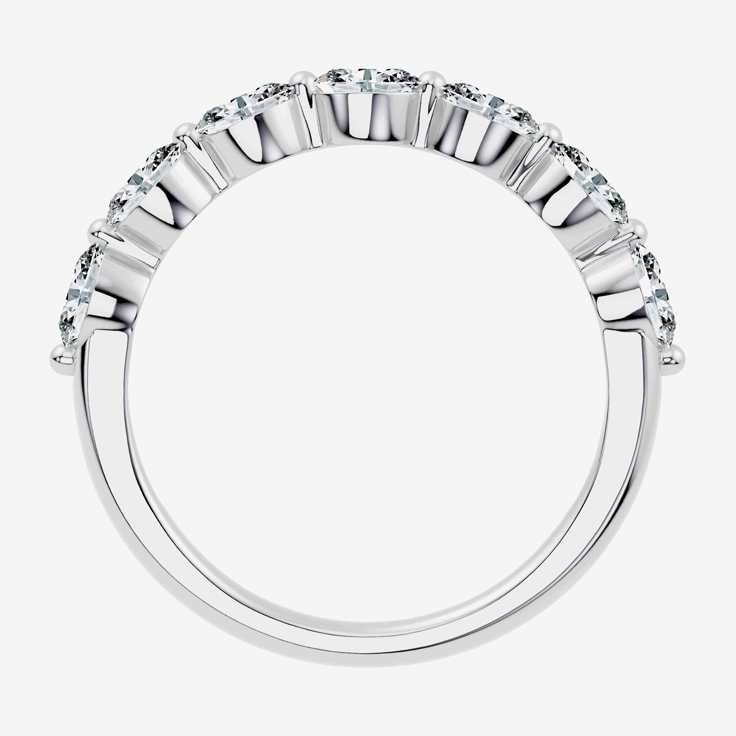 Signature By Modern Bride (F-G / Vs2-Si1) Womens 1 CT. T.W. Lab Grown White Diamond 10K Gold Wedding Band