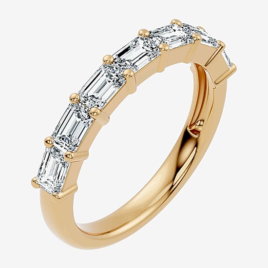Signature By Modern Bride (F-G / Vs2-Si1) Womens 1 CT. T.W. Lab Grown White Diamond 10K Gold Wedding Band