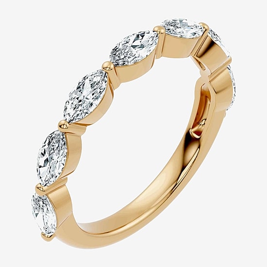 Signature By Modern Bride (F-G / Vs2-Si1) Womens 1 CT. T.W. Lab Grown White Diamond 10K Gold Wedding Band