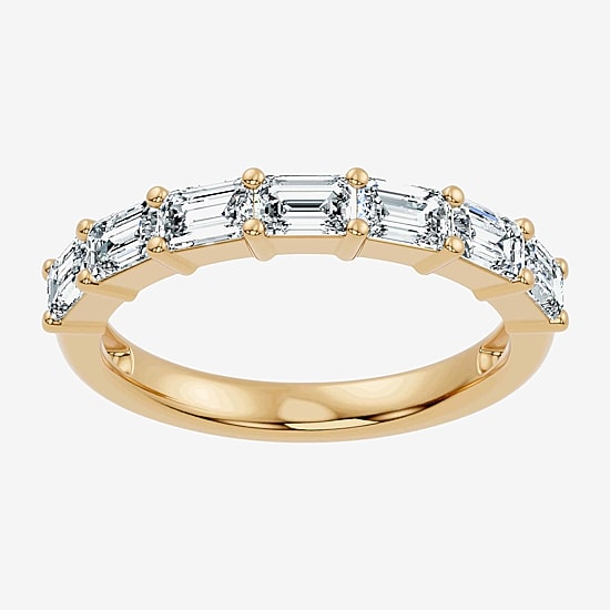 Signature By Modern Bride (F-G / Vs2-Si1) Womens 1 CT. T.W. Lab Grown White Diamond 10K Gold Wedding Band
