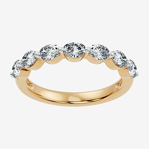 Signature By Modern Bride (F-G / Vs2-Si1) Womens 1 CT. T.W. Lab Grown White Diamond 10K Gold Wedding Band, 9, Yellow