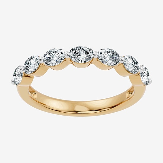 Signature By Modern Bride (F-G / Vs2-Si1) Womens 1 CT. T.W. Lab Grown White Diamond 10K Gold Wedding Band