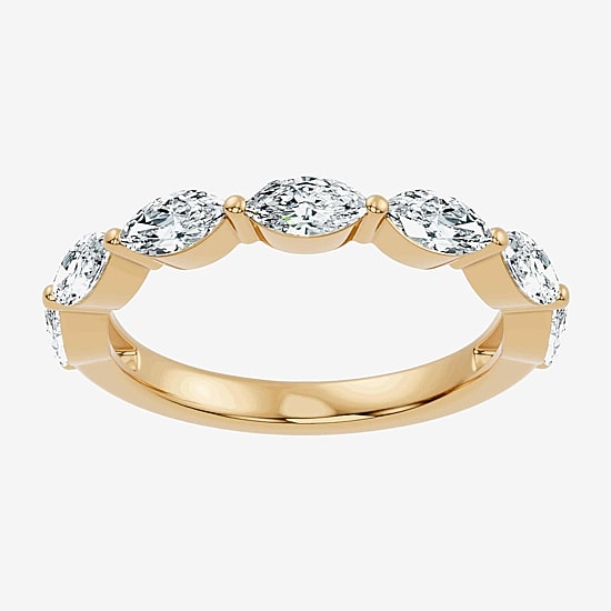 Signature By Modern Bride (F-G / Vs2-Si1) Womens 1 CT. T.W. Lab Grown White Diamond 10K Gold Wedding Band