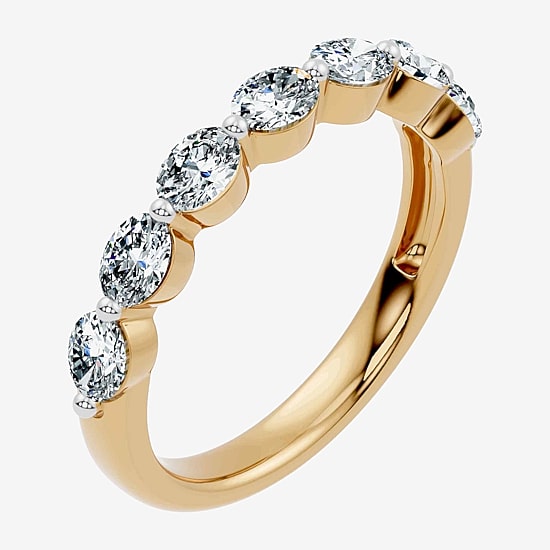 Signature By Modern Bride (F-G / Vs2-Si1) Womens 1 CT. T.W. Lab Grown White Diamond 10K Gold Wedding Band