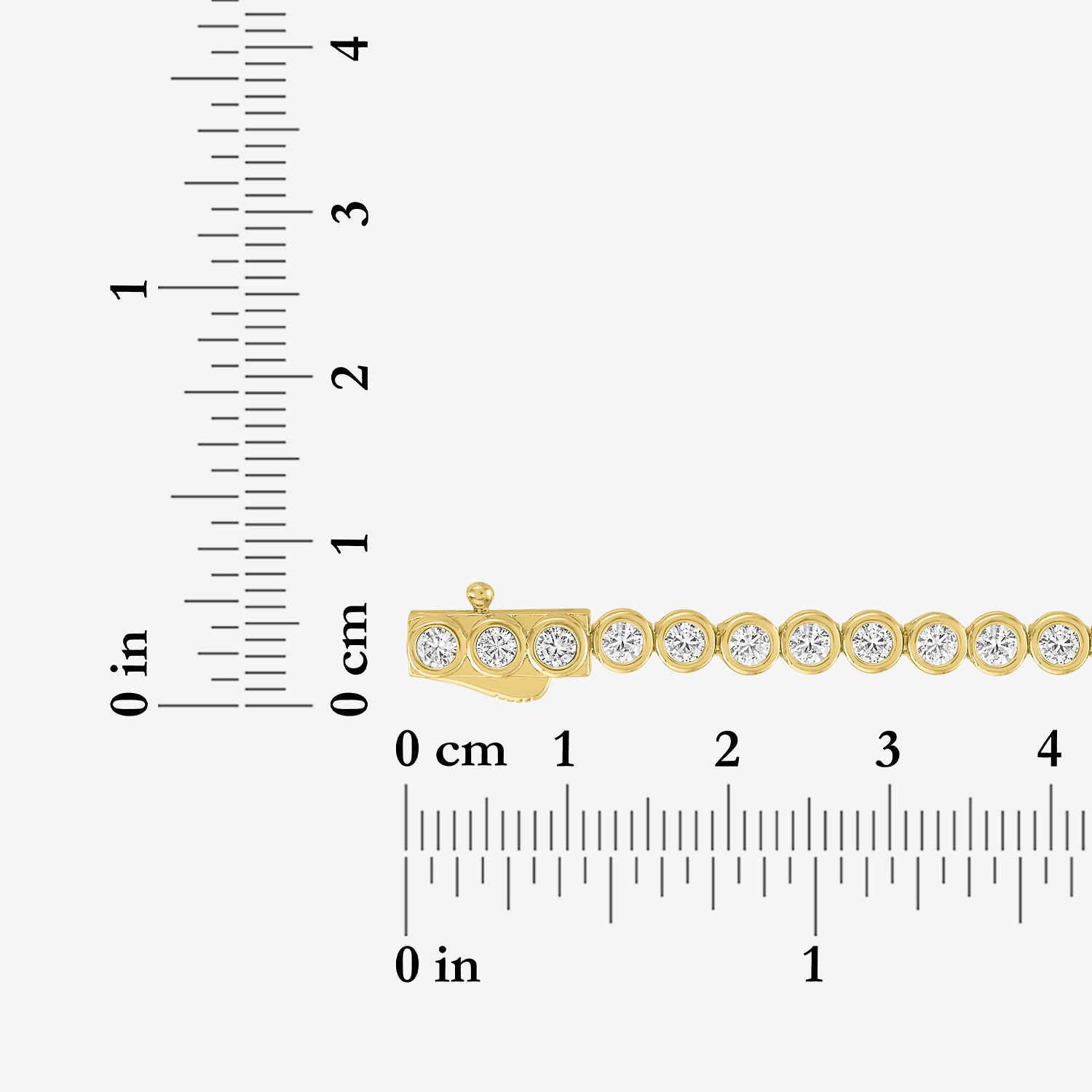 Bold Addiction Womens Lab Created White Sapphire 14K Gold Over Brass 7.5 Inch Tennis Bracelet