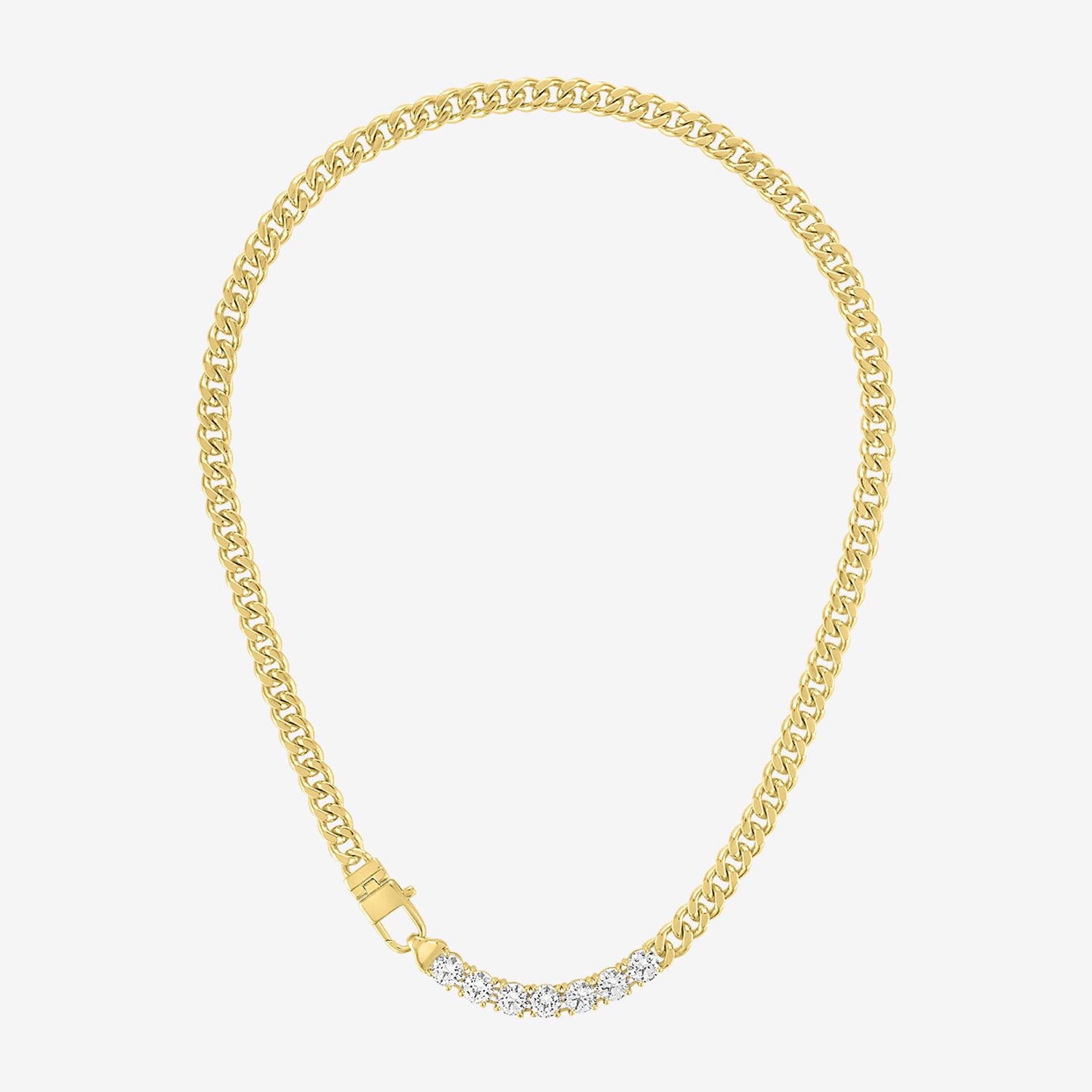 Bold Addiction Womens 14K Gold Over Brass 18 Inch Curb Chain Necklace