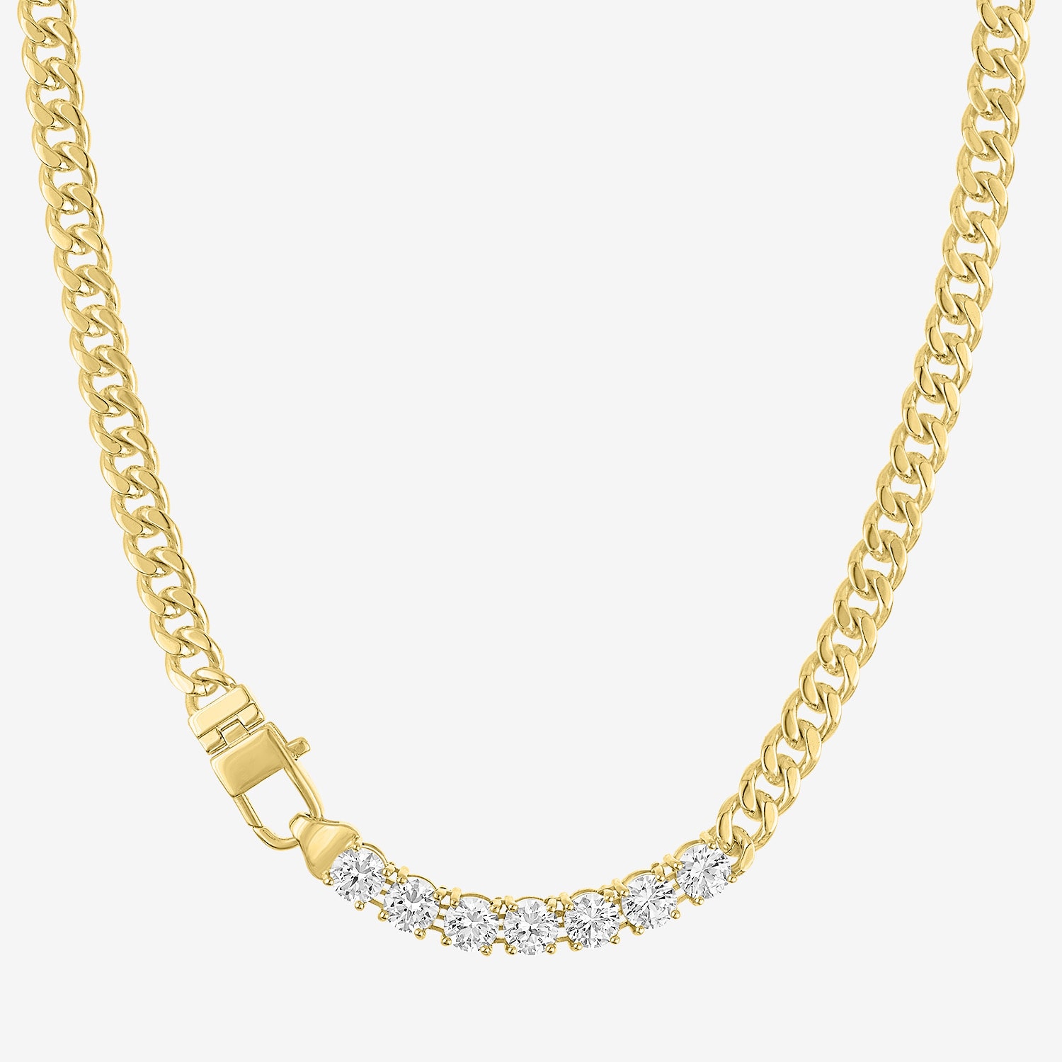 Bold Addiction Womens 14K Gold Over Brass 18 Inch Curb Chain Necklace