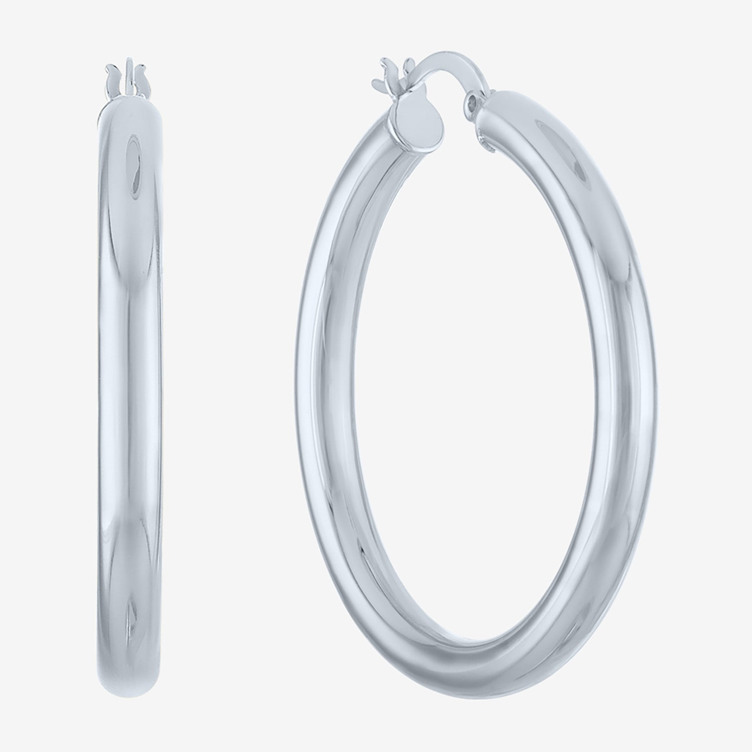 Bold Addiction Womens 40mm Hoop Earrings