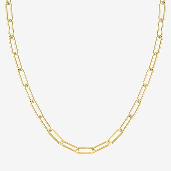 Bold Addiction Womens 14K Gold Over Brass 18 Inch Link Chain Necklace