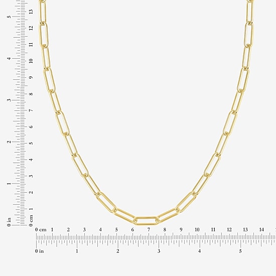 Bold Addiction Womens 14K Gold Over Brass 18 Inch Link Chain Necklace