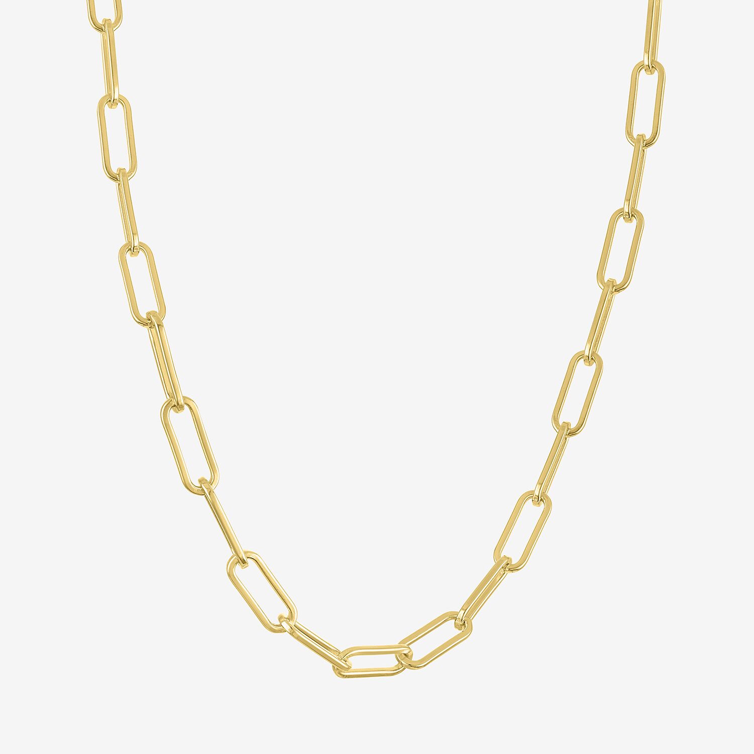 Bold Addiction Womens 14K Gold Over Brass 18 Inch Link Chain Necklace