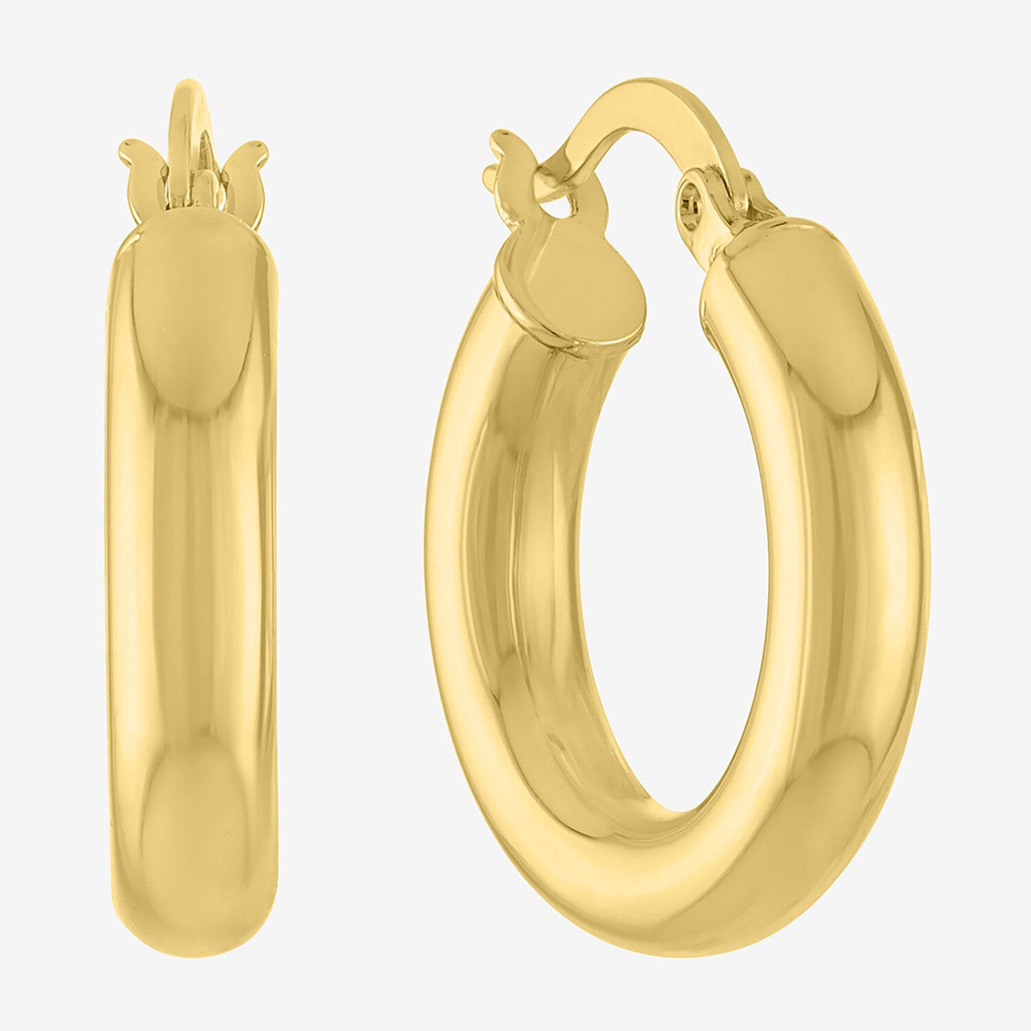 Bold Addiction Womens 14K Gold Over Brass 20mm Hoop Earrings