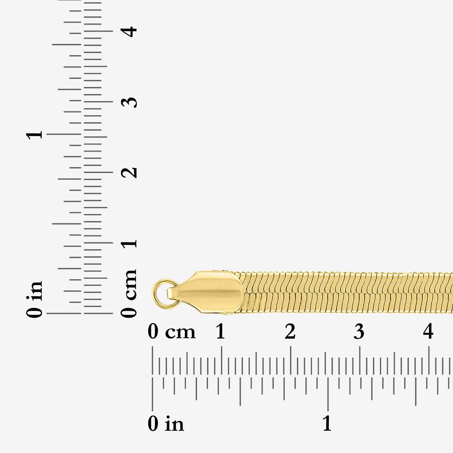 Bold Addiction Unisex Adult 14K Gold Over Brass 7.5 Inch Solid Herringbone Chain Bracelet
