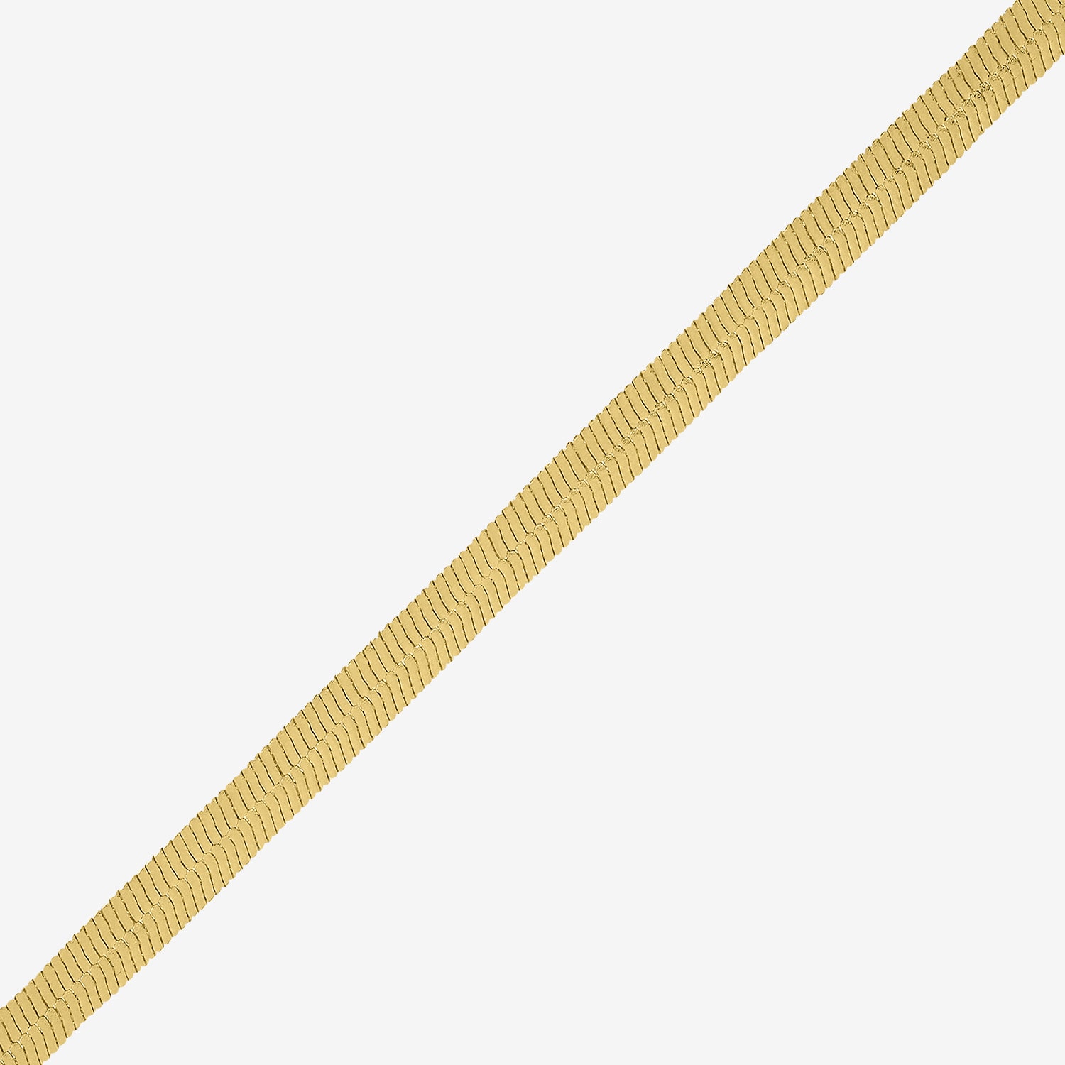 Bold Addiction Unisex Adult 14K Gold Over Brass 7.5 Inch Solid Herringbone Chain Bracelet