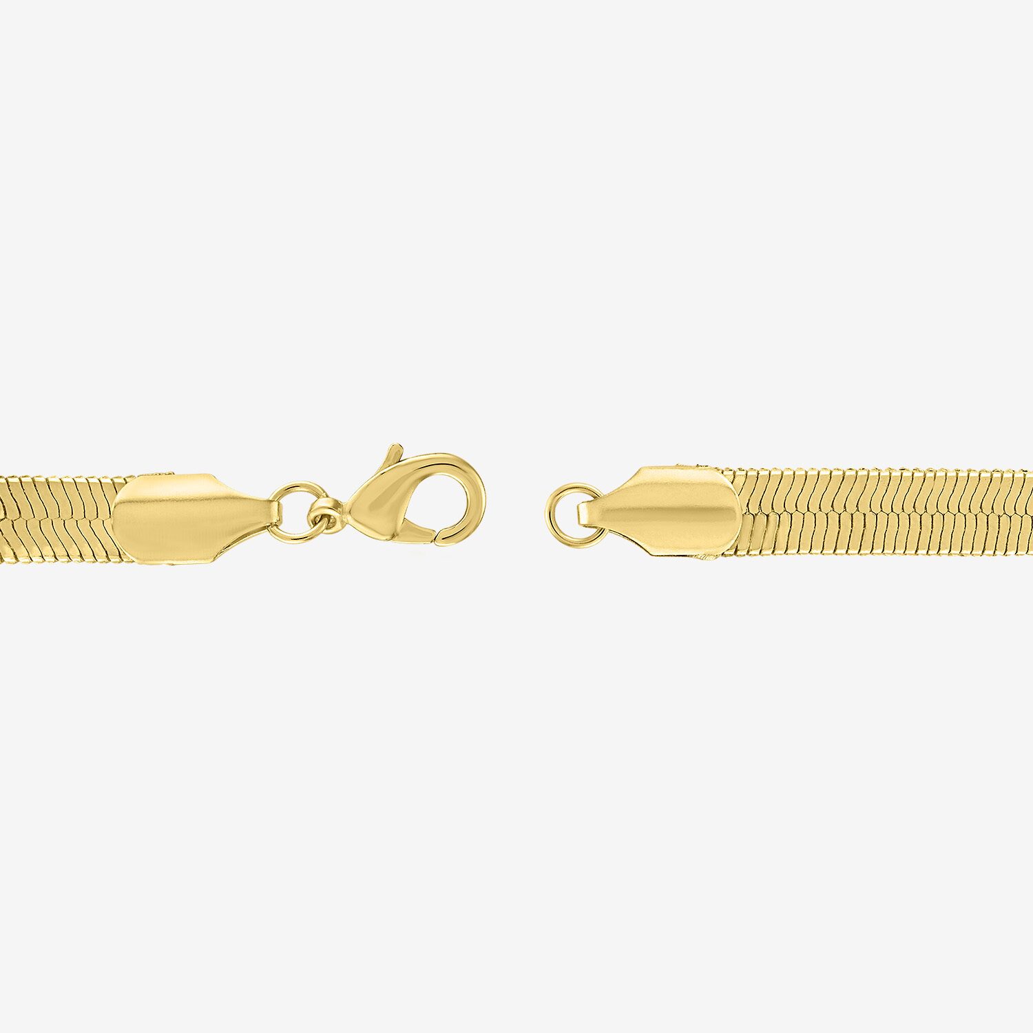 Bold Addiction Unisex Adult 14K Gold Over Brass 7.5 Inch Solid Herringbone Chain Bracelet