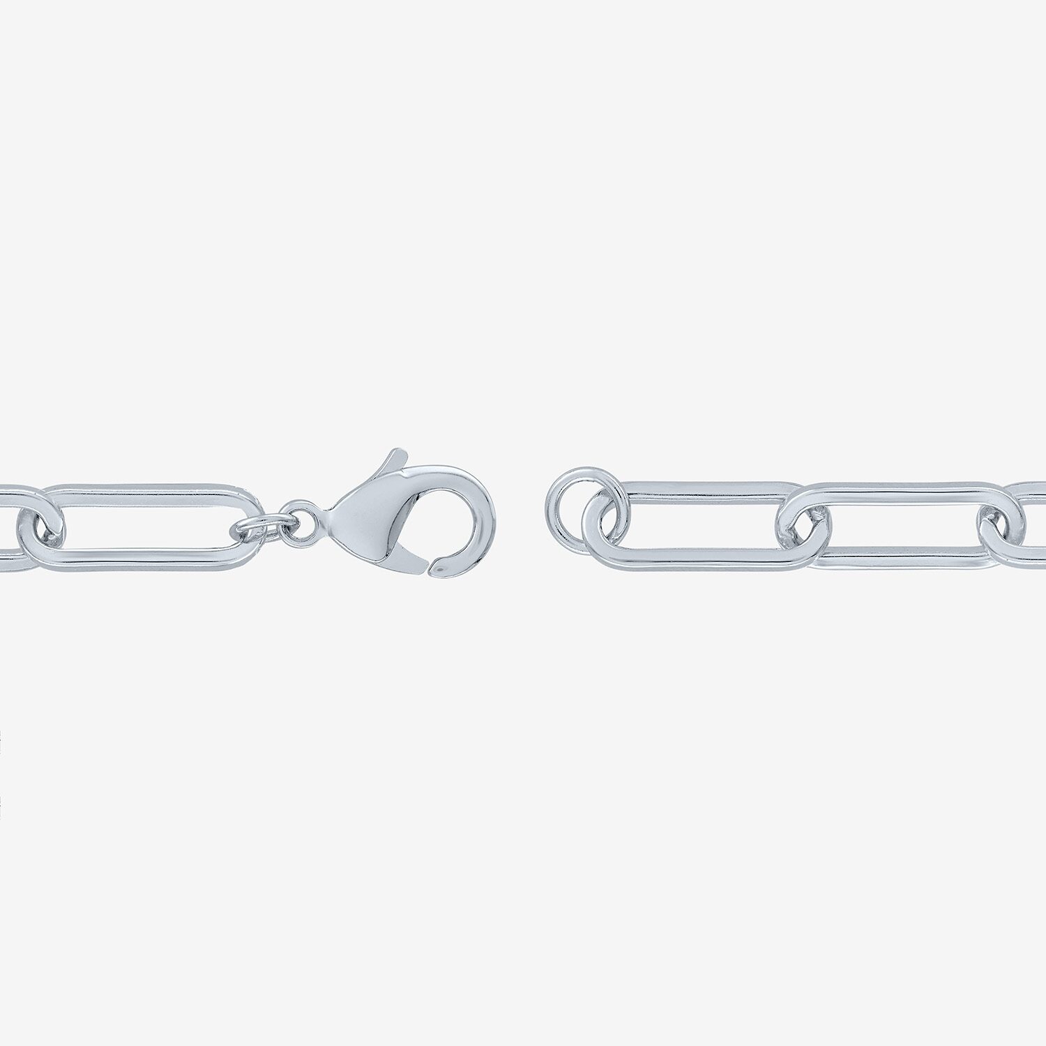Bold Addiction Womens Pure Silver Over Brass 18 Inch Link Chain Necklace