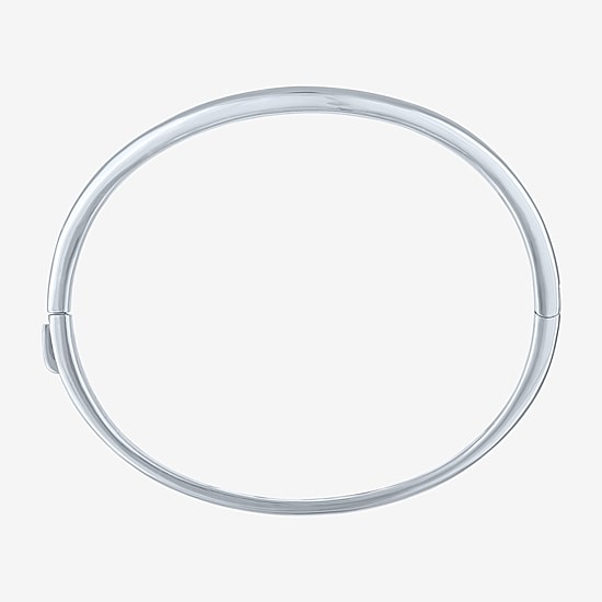Bold Addiction Womens Pure Silver Over Brass Bangle Bracelet