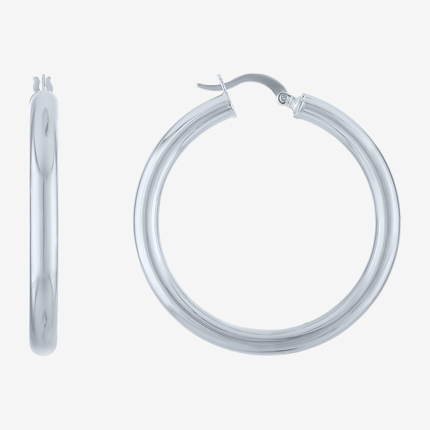 Bold Addiction Womens 40mm Hoop Earrings