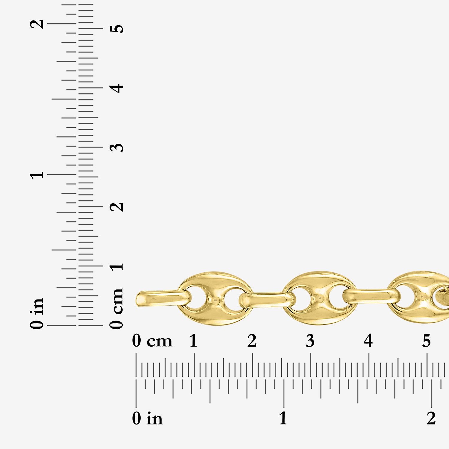 Bold Addiction Womens 14K Gold Over Brass 7.5 Inch Hollow Chain Bracelet