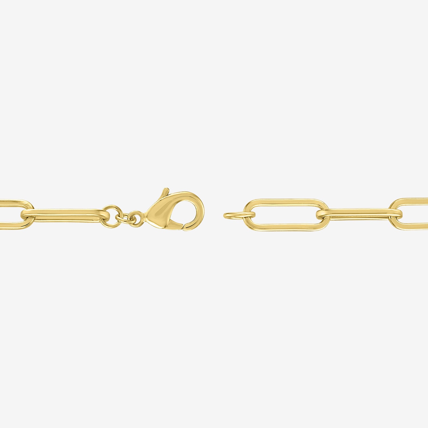 Bold Addiction Womens 14K Gold Over Brass 7.5 Inch Hollow Chain Bracelet